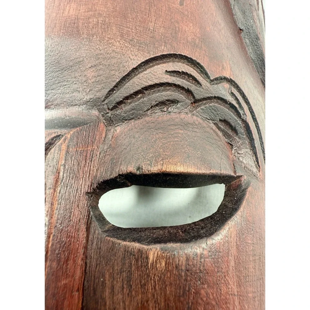 Hand‎ Carved Wood Tiki Wall Mask 21